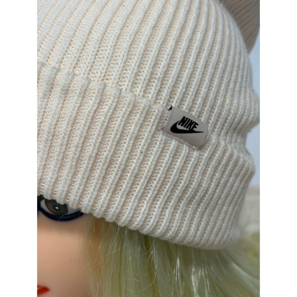 Nike Beanie Adult Unisex OSFA Pale Pink NWT Ribbed Cuffed Knit Winter Hat